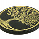 Zrcadlo obsidián strom života zlatá obruba cca 11,5cm