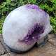 Amethyst hollow skull with crystal and agate 6.93kg
