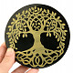 Mirror obsidian tree of life golden approx. 11.5 cm