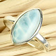Larimar silver ring Ag 925/1000 size 55 4.9g