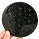 Mirror black obsidian mandala pattern approx. 12 cm