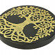 Mirror obsidian tree of life golden approx. 11.5 cm