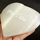 Selenite white heart with the inscription For You approx. 10 cm