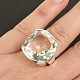 Ring with cut crystal Ag 925/1000 14.8g size 54