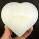 Selenite white heart with gold You are amazing approx. 420g