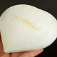 Selenite white heart with gold You are amazing approx. 420g