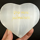Selenite white heart with gold For my unique 467g