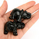 Black obsidian elephant approx. 50mm
