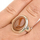 Silver ring with agate size 56 Ag 925/1000 9.4g