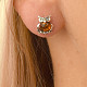 Earrings amber owl Ag 925/1000