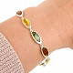Luxury silver bracelet with amber Ag 925/1000
