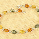 Bracelet with amber colored ovals 19.5cm Ag 925/1000 7.4g
