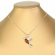 Amber pendant hummingbird Ag 925/1000