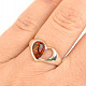 Ag 925/1000 Amber Heart Ring