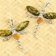 Amber pendant dragonfly larger Ag 925/1000