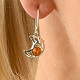 Silver earrings with marigold amber Ag 925/1000