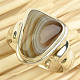 Agate silver ring size 55 Ag 925/1000 9.0g