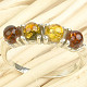 Amber ring honey ball mix Ag 925/1000