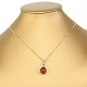 Amber pendant silver round Ag 925/1000 2.3g