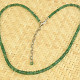 Smaragdový náhrdelník broušený Ag 925/1000 12,3g (44-50cm)