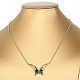Stříbrný náhrdelník s vltavíny a granáty ovály 8 x 6mm standard brus Ag 925/1000 +Rh (43cm)