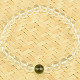 Moldavite and crystal bracelet balls 7mm