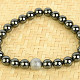 Hematite and meteorite bracelet balls 8+10mm
