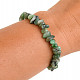 Bright emerald bracelet with chopped shapes