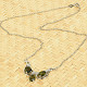 Vltavín + zirkony náhrdelník oválky 8 x 6mm standard brus Ag 925/1000 +Rh (50cm)