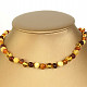 Amber shiny drum necklace smaller 33cm (children's size)