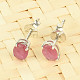 Ruby earrings oval cut Ag 925/1000