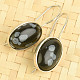 Obsidian flake earrings oval Ag 925/1000 3.4g
