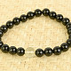 Black tourmaline skoryl + Libyan glass men´s bracelet
