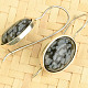 Obsidian flake earrings oval Ag 925/1000 3.5g