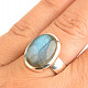 Labradorite oval ring small Ag 925/1000 7.3g size 54