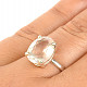Rose gold ring cut oval size 54 Ag 925/1000 2.4g