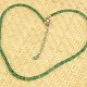 Náhrdelník z broušeného smaragdu Ag 925/1000 (12,4g)