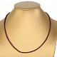 Smooth lens ruby necklace 46cm Ag 925/1000 6.9g