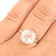 Round cut rose gold ring size 56 Ag 925/1000 2.4g