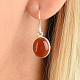 Oval carnelian earrings Ag 925/1000 2.8g