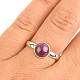 Ring ruby round Ag 925/1000