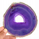 Purple agate slice with cavity from Brazil 140g