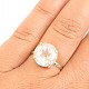 Round cut rose gold ring size 55 Ag 925/1000 2.9g