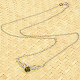 Vltavín náhrdelník kapka 8 x 6mm standard brus Ag 925/1000 +Rh (48cm)