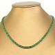 Cut emerald necklace Ag 925/1000 12.4g (44-50cm)