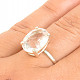 Rose gold ring cut oval size 58 Ag 925/1000 2.7g
