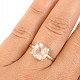 Rose gold ring cut square size 56 Ag 925/1000 2.1g