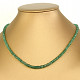 Náhrdelník z broušeného smaragdu Ag 925/1000 (12,3g)