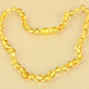 Amber yellow shiny ball necklace 35cm (child size)