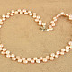 Necklace made of pink zig zag pearls 42 cm
